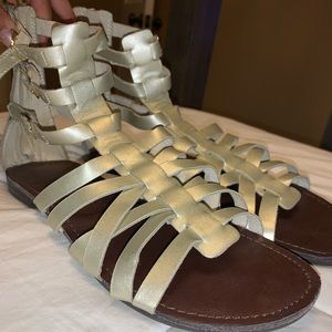 Gold gladiator Sandals
